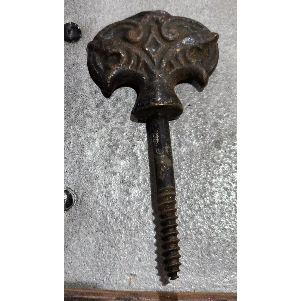 One - Vintage Cast Iron Ornate Cheval Mirror Screw